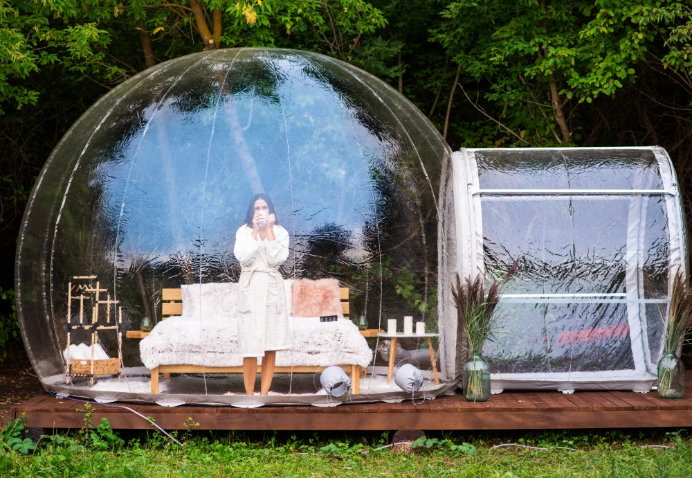 outdoor bubble tent for winter